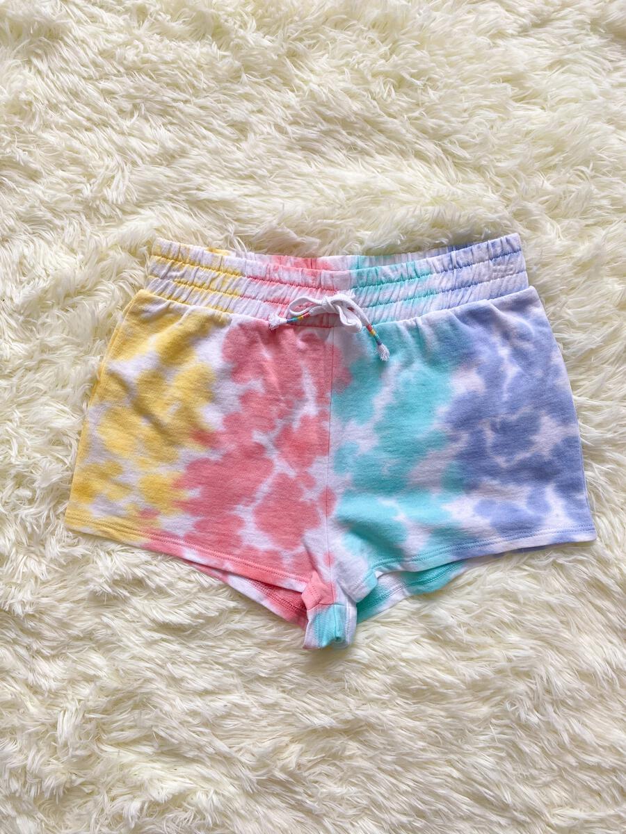 Multicolor tie hotsell dye shorts