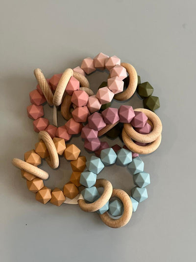 Abby Teething Rattle (4 Color Options)