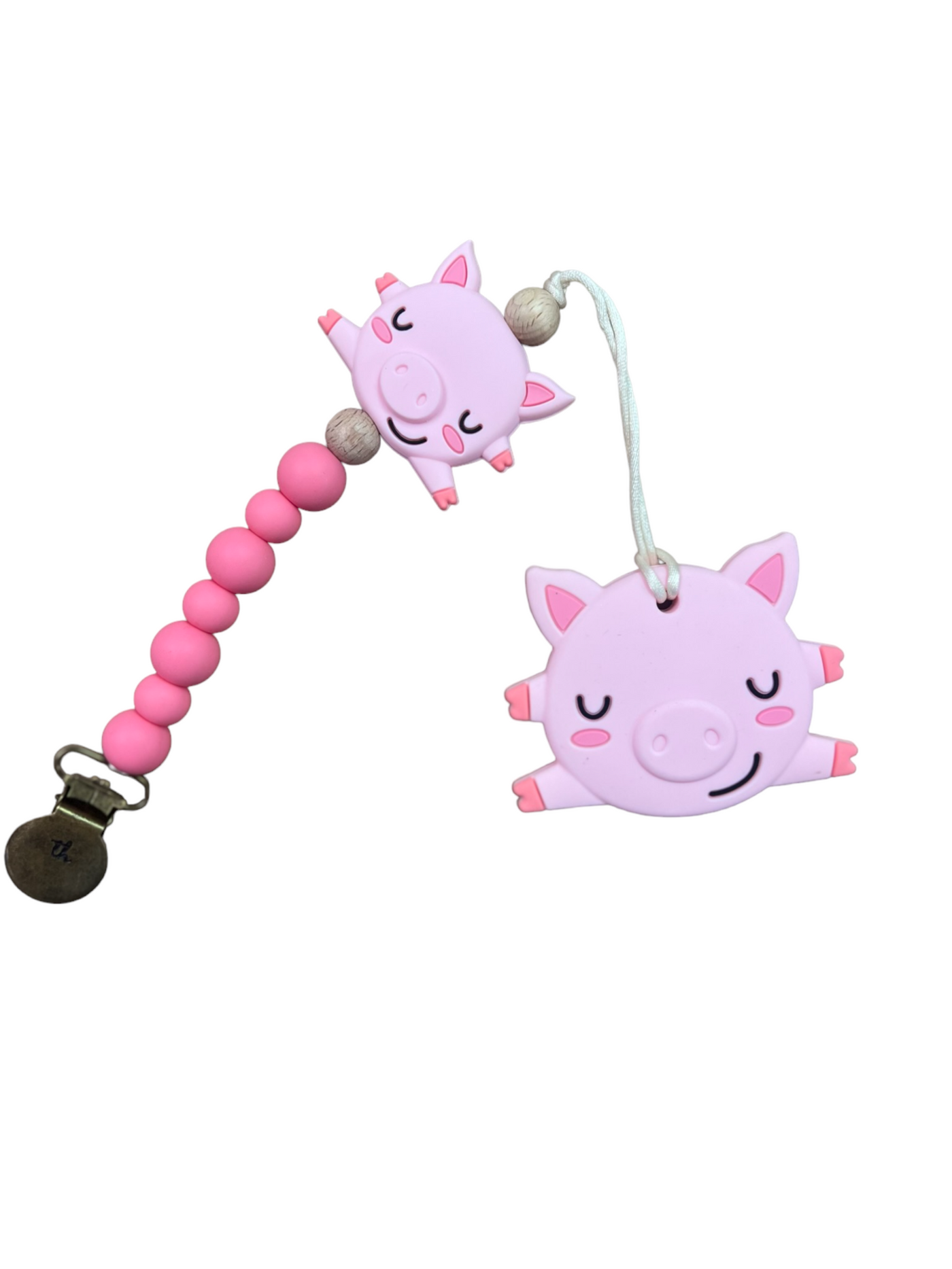 Piggy Teether and Clip Bundle