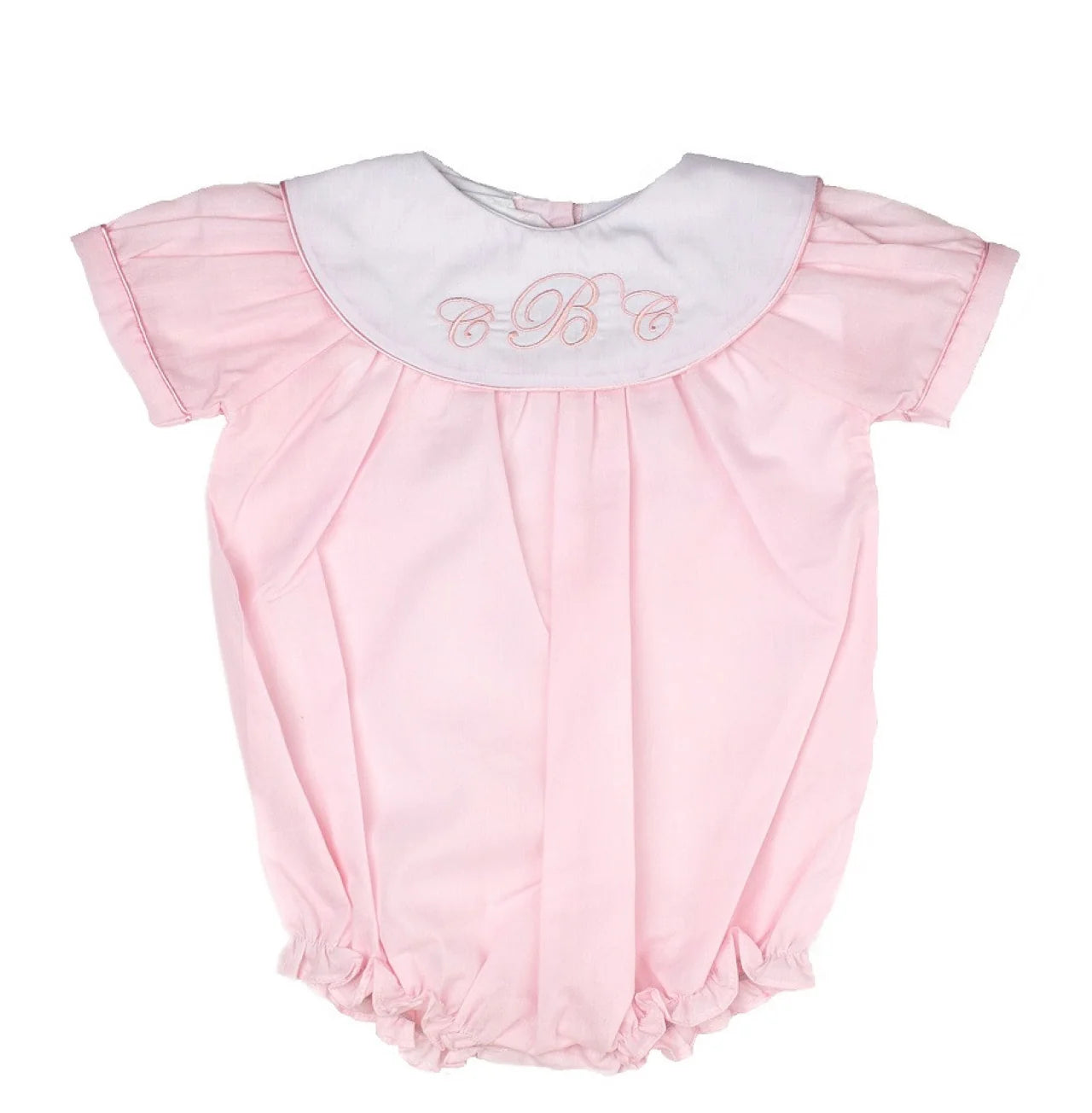 Girl Classic Monogram Bubble- Pink