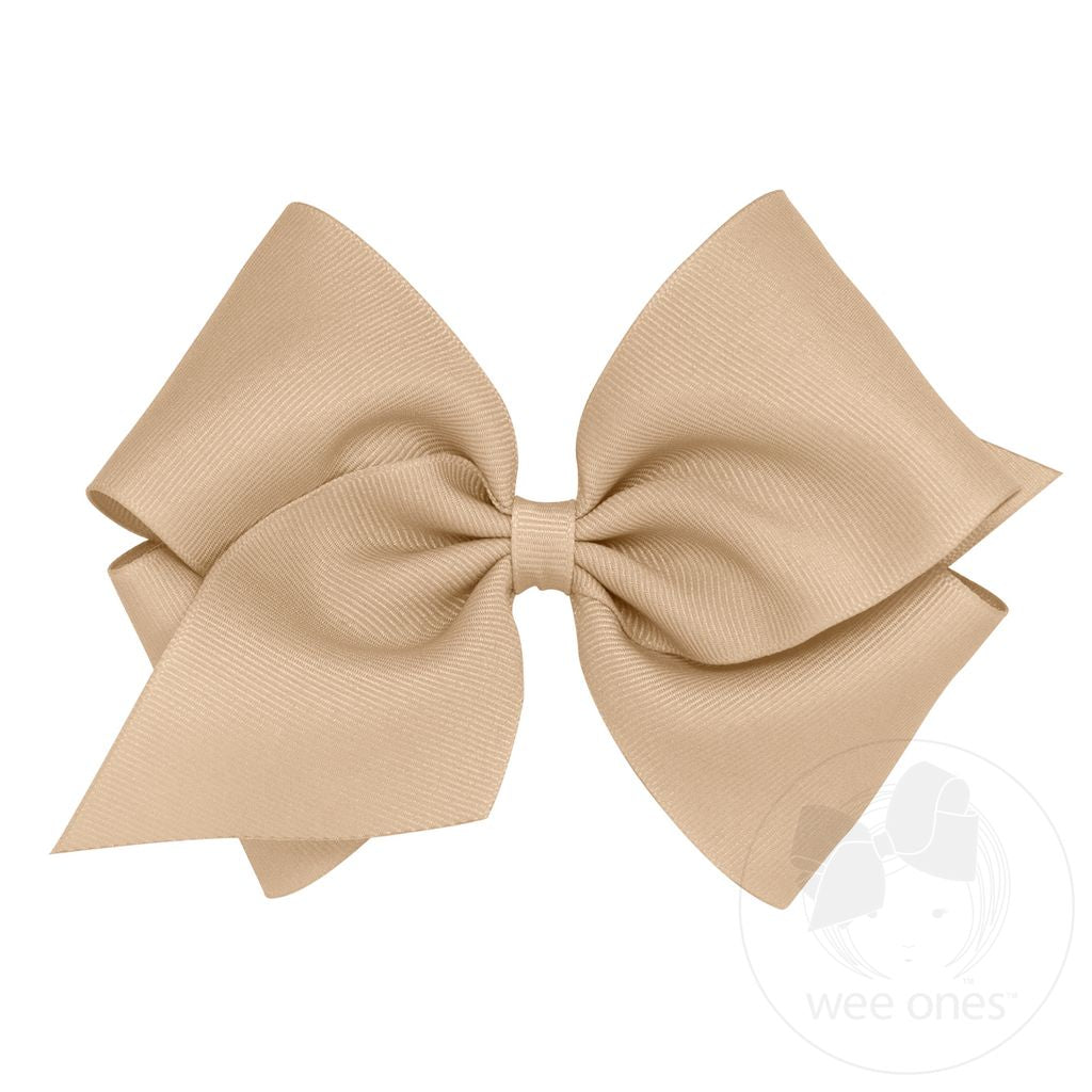 King Classic Grosgrain Hair Bow- Plain Wrap (14 Color Options)