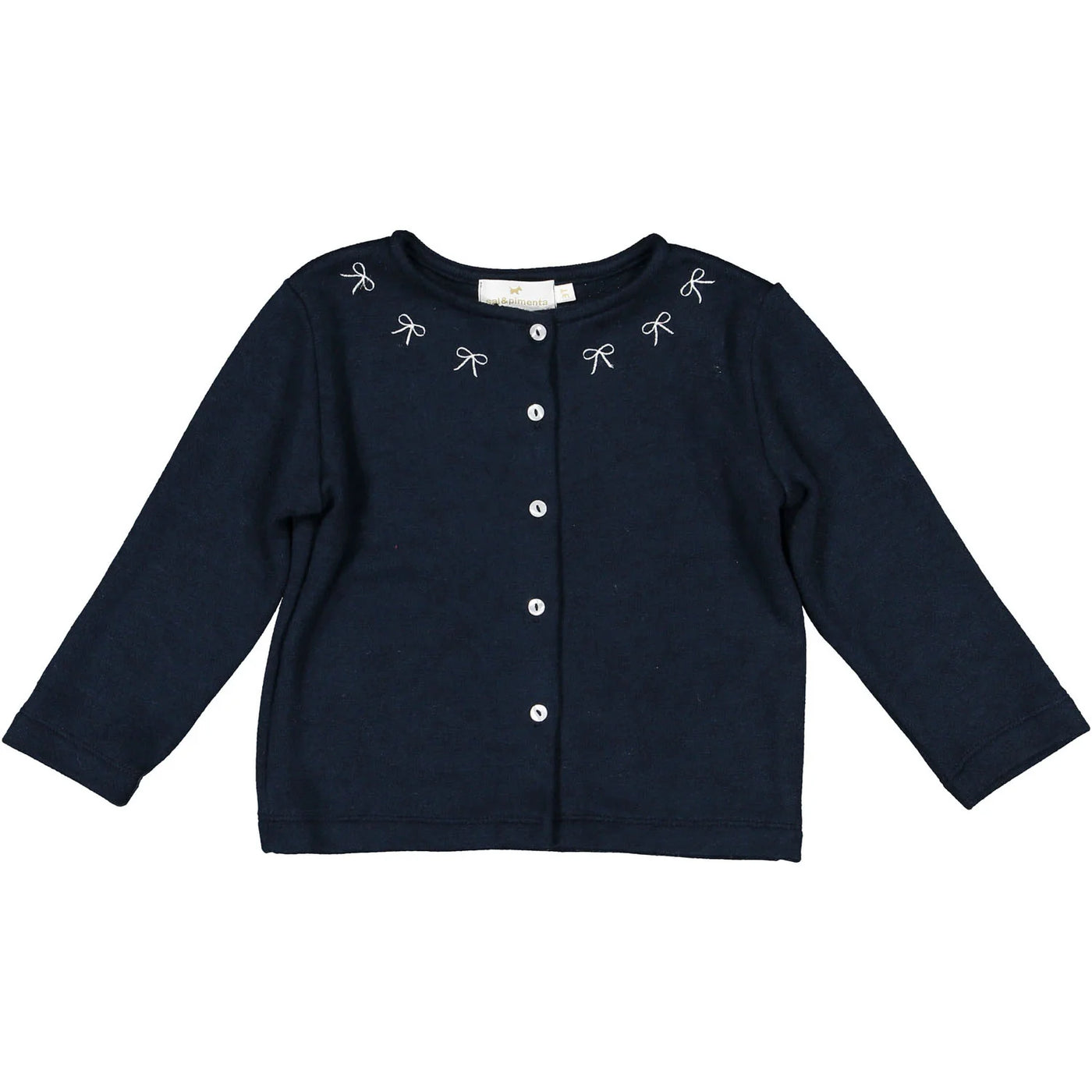 Navy Collar Bows Cardigan