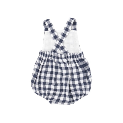 Navy Gingham Retro Sunsuit