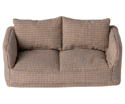 Mouse Couch Tan/Blue Check