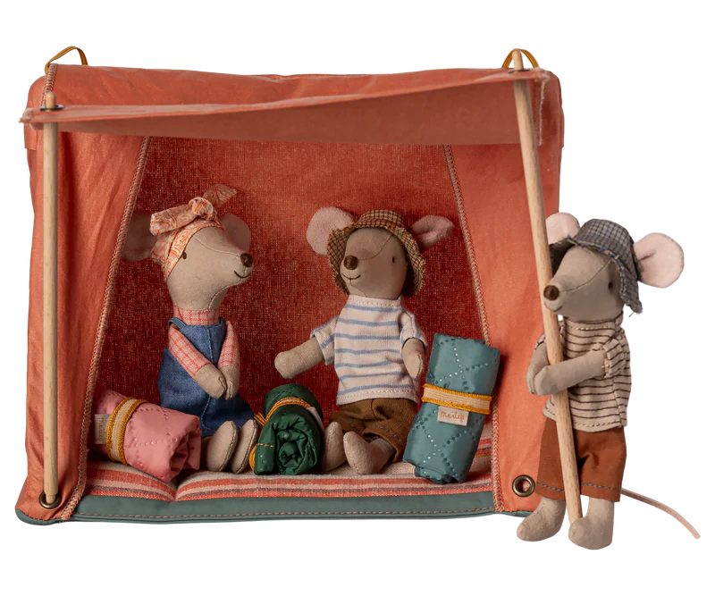 Orange Happy Camper Tent, Mouse