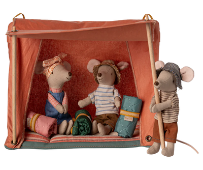 Orange Happy Camper Tent, Mouse
