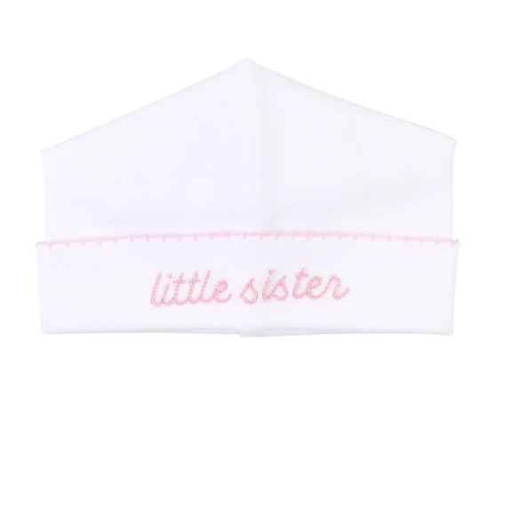 Pink Little Sister Embroidered Hat
