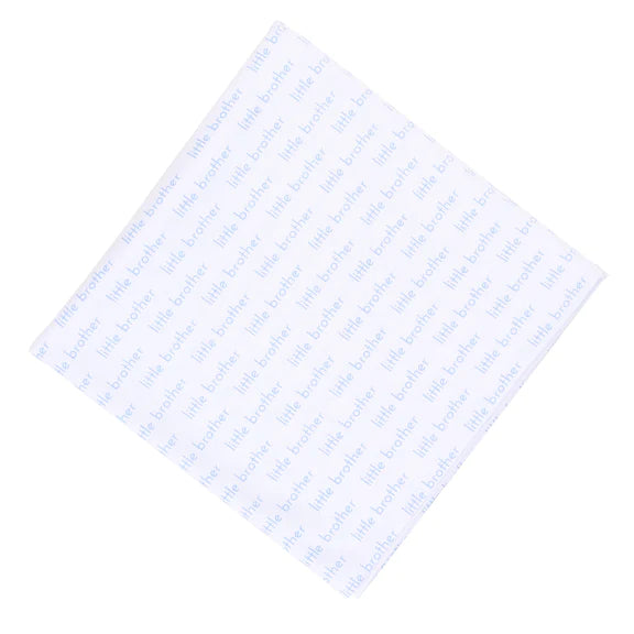 Blue Little Brother Printed Swaddle Blanket
