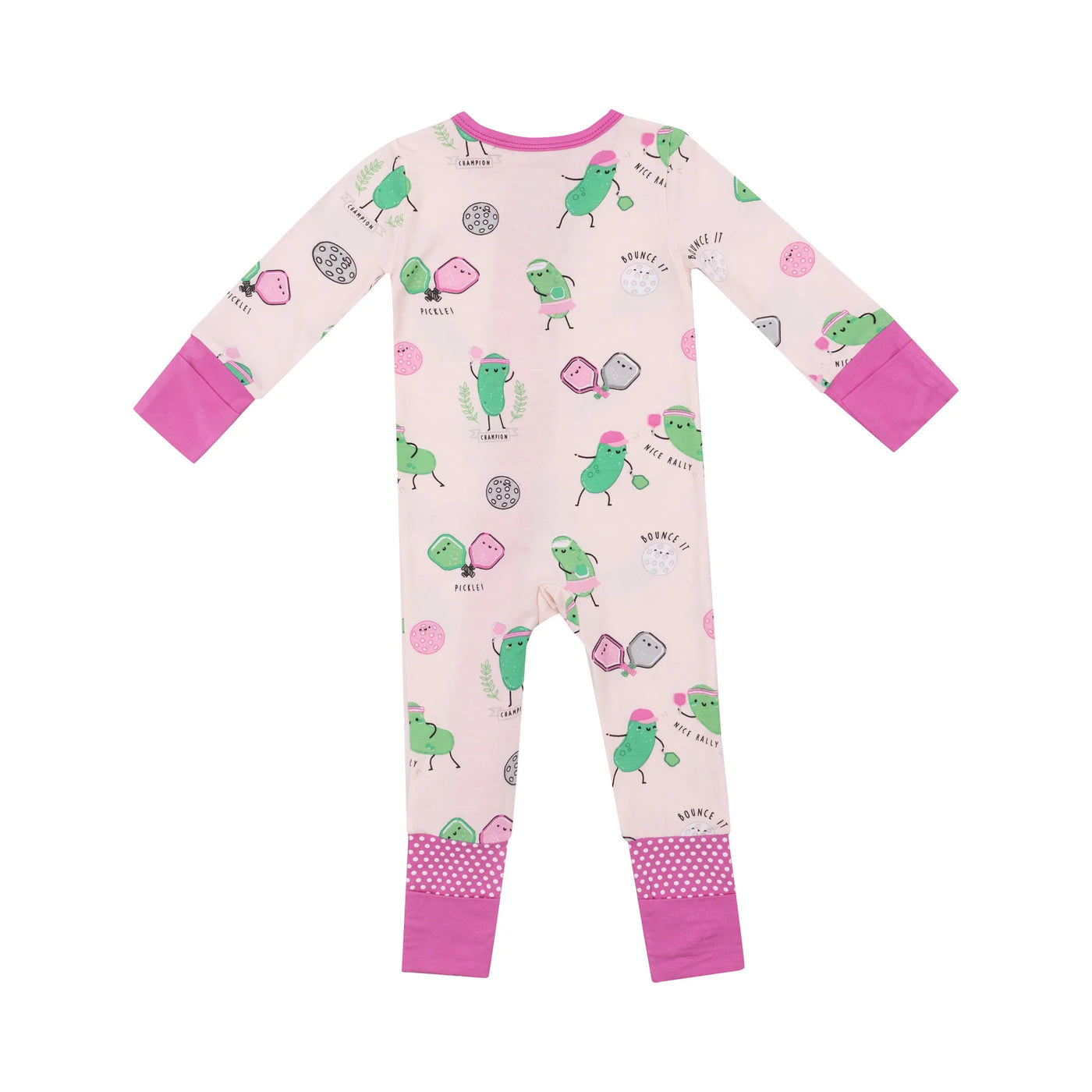 Pickleball Pink 2 Way Zipper Romper