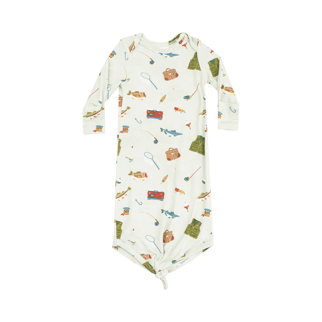 Fishing Things Lap Shoulder Gown 0/3m