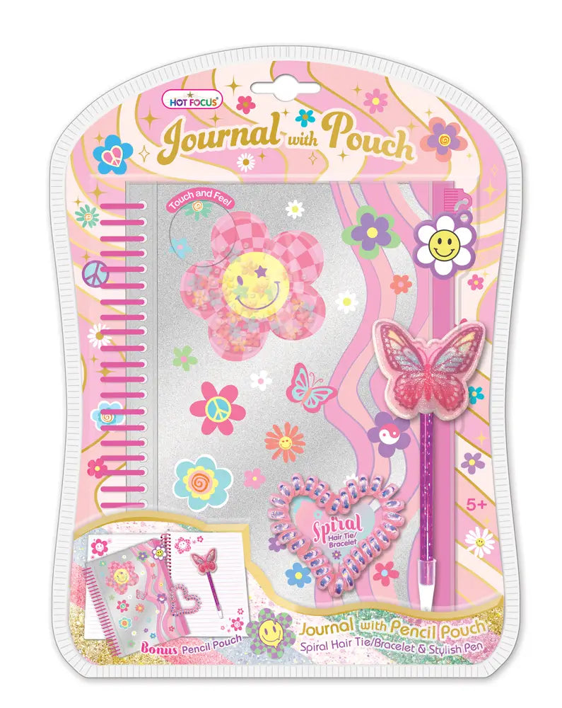 Groovy Flower Journal with Pouch