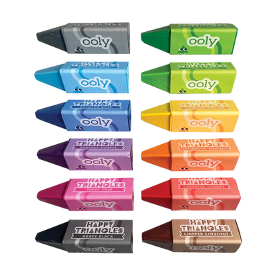 Happy Triangles Jumbo Crayons- Set of 12