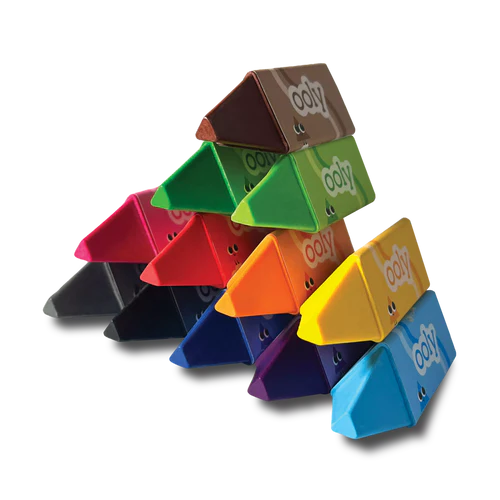 Happy Triangles Jumbo Crayons- Set of 12