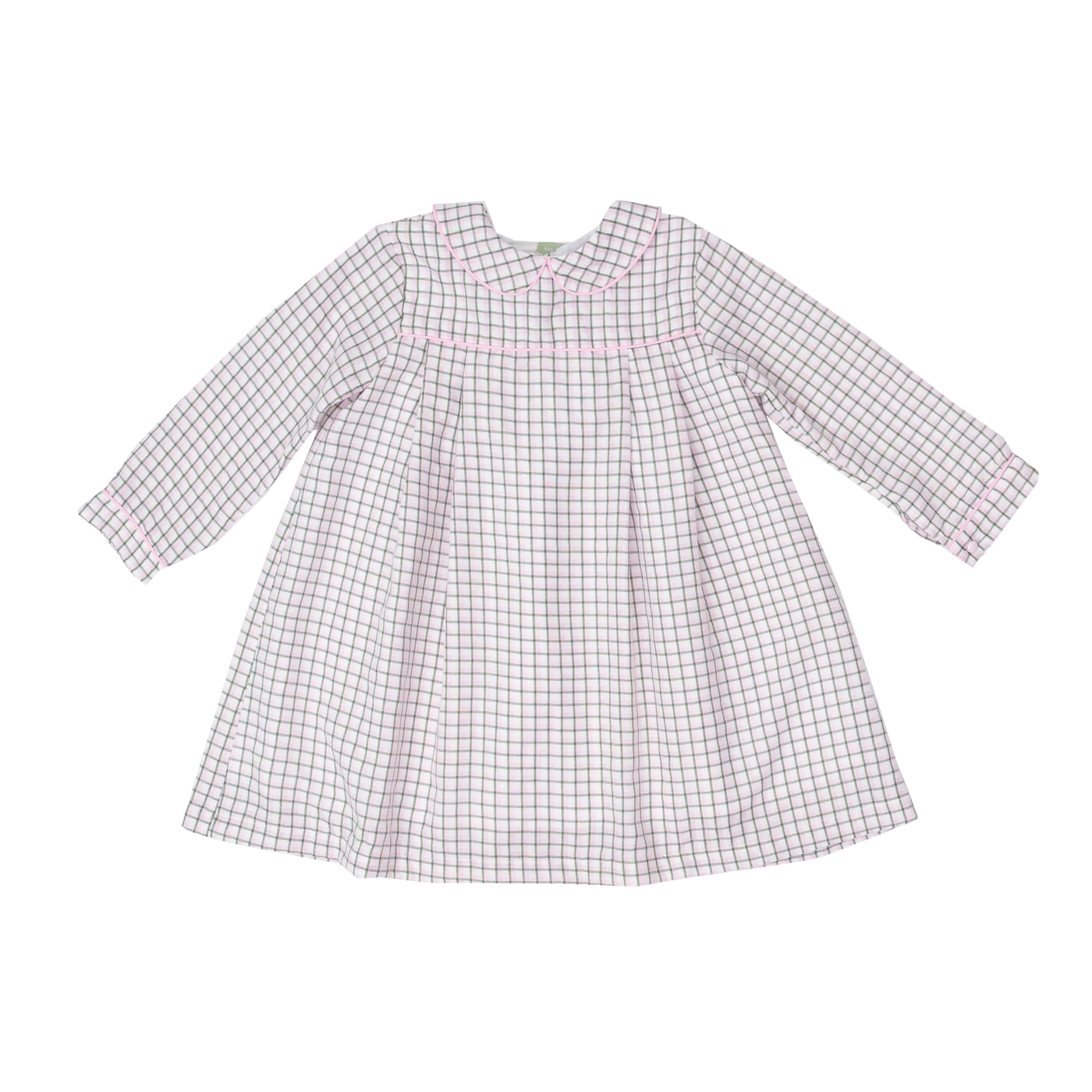 Lottie Pink and Green Windowpane Dress