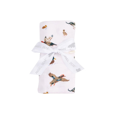 Ducks Swaddle Blanket- Pink