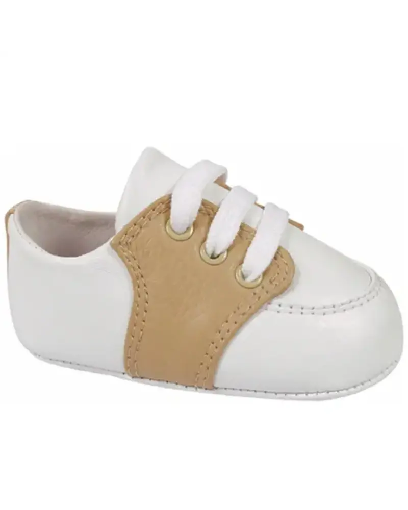 Conner White/Tan Soft Sole Oxfords