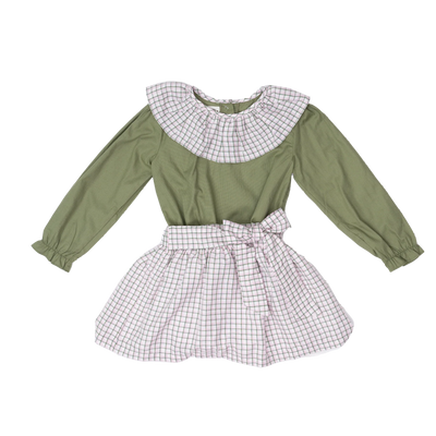 Anderson Ann Pink and Green Skirt Set