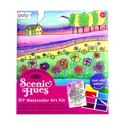 Scenic Hues DIY Watercolor Art Kit- Flowers and Gardens