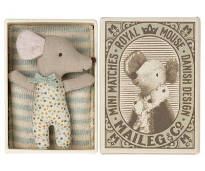 Blue Baby Mouse Sleepy Wakey in Matchbox