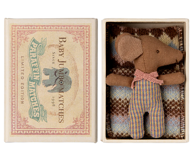 Brown Baby Mouse Sleepy Wakey in Matchbox