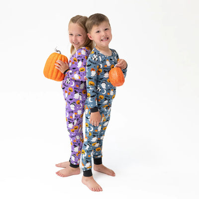 Purple Costumed Ghosts Glow in the Dark Loungewear