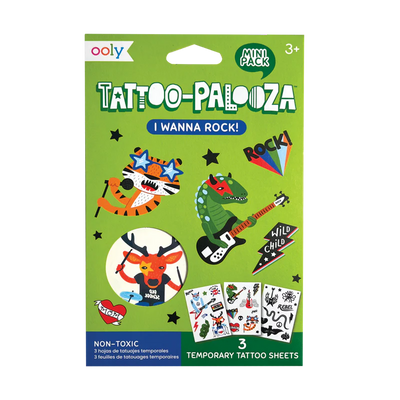 Mini Tattoo Palooza Temporary Tattoos - I Wanna Rock!