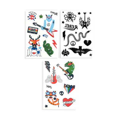 Mini Tattoo Palooza Temporary Tattoos - I Wanna Rock!