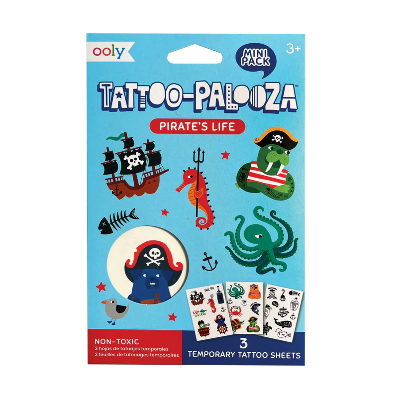 Mini Tattoo Palooza Temporary Tattoos - Pirate's Life