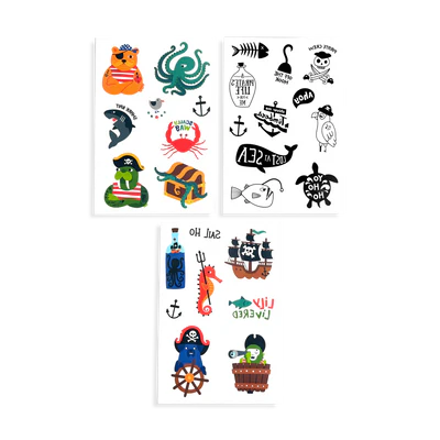 Mini Tattoo Palooza Temporary Tattoos - Pirate's Life