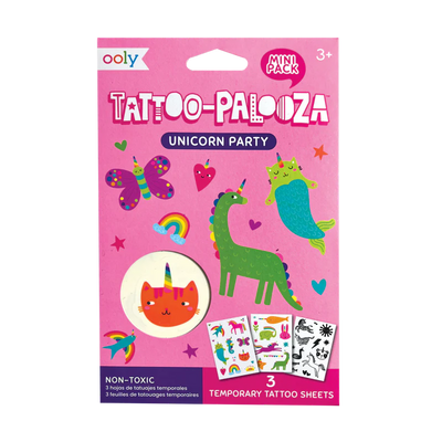 Mini Tattoo Palooza Temporary Tattoos - Unicorn Party