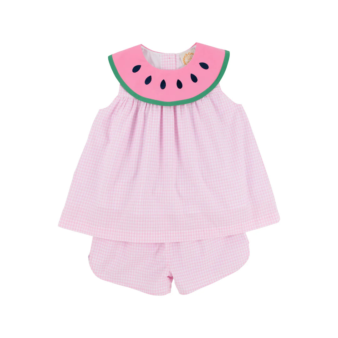 Greenbrier Gingham Watermelon Sleeveless Tabitha's Teacher's Pet Set