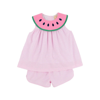 Greenbrier Gingham Watermelon Sleeveless Tabitha's Teacher's Pet Set