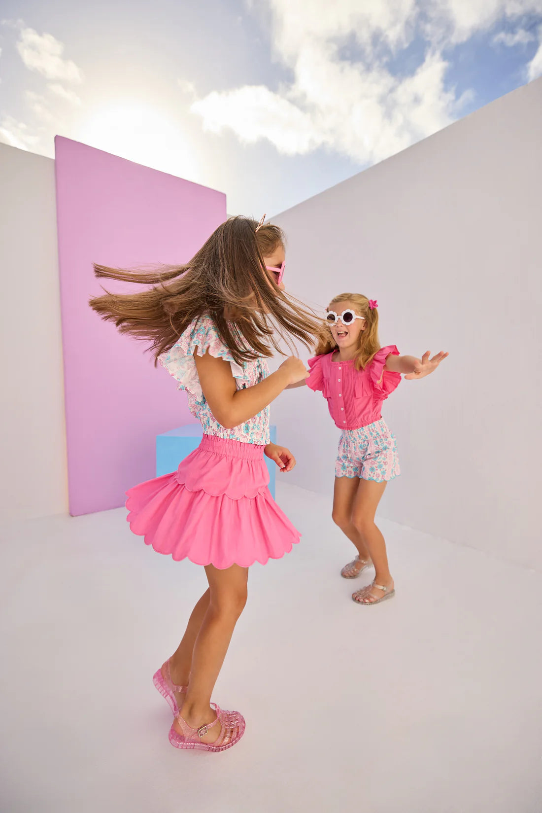 Hot Pink Tiered Skort