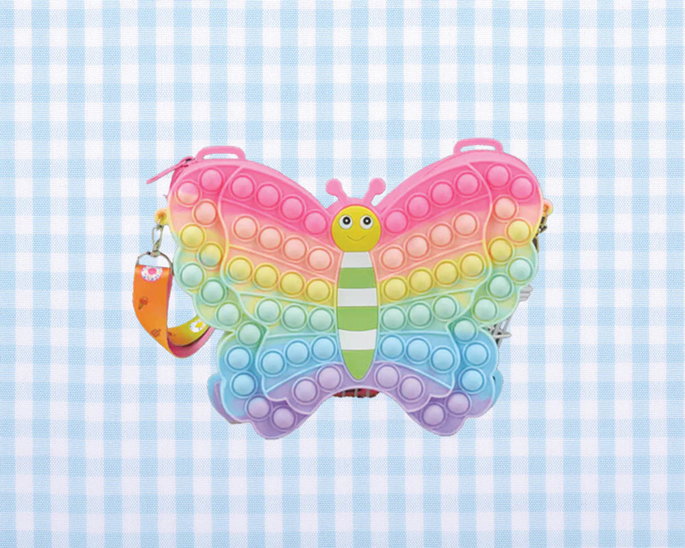 Fidget Butterfly Crossbody- Bubble Gum