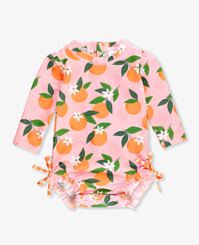 Orange You The Sweetest Long Sleeve One Piece Rash Guard