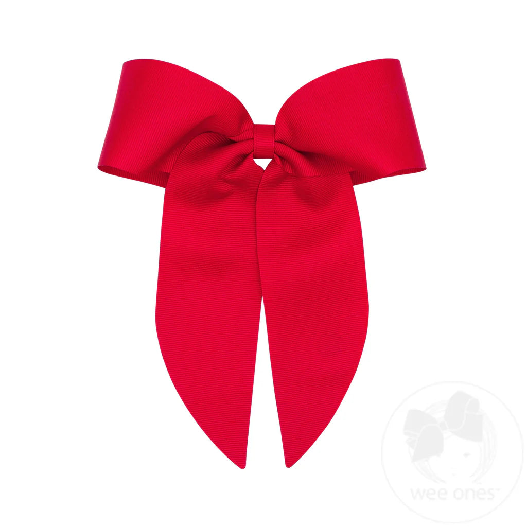 King Grosgrain Bowtie with Flat Wrap and Whimsy Tails (6 Color Options)