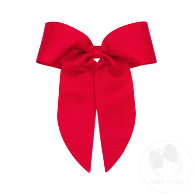 King Grosgrain Bowtie with Flat Wrap and Whimsy Tails (6 Color Options)