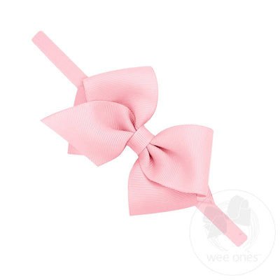 Extra Small Grosgrain Bow on Matching Skinny Nylon Band (2 color options)