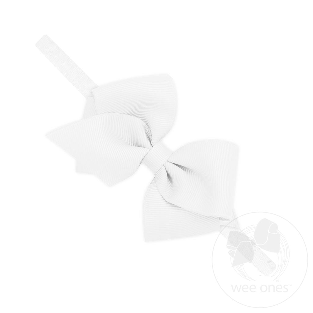 Extra Small Grosgrain Bow on Matching Skinny Nylon Band (2 color options)