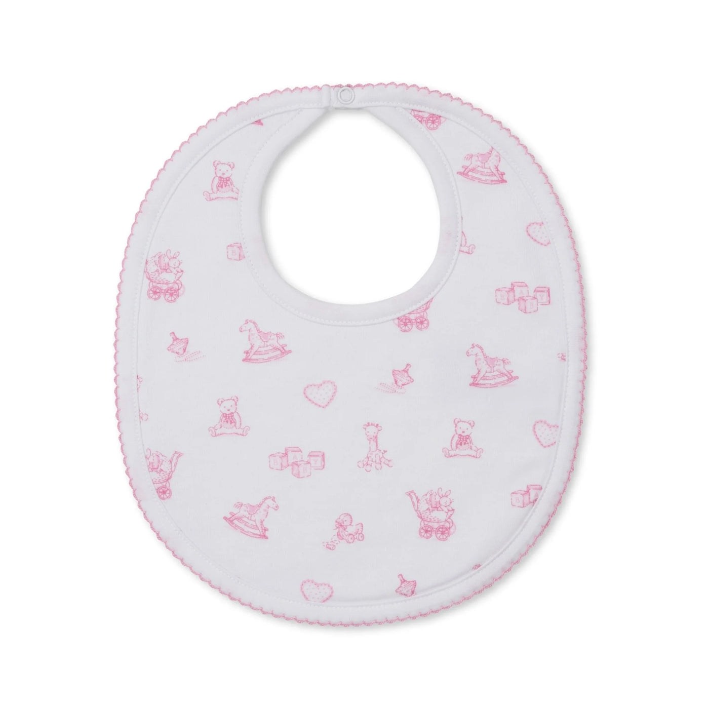 Vintage Toy Treasures Bib- Light Pink