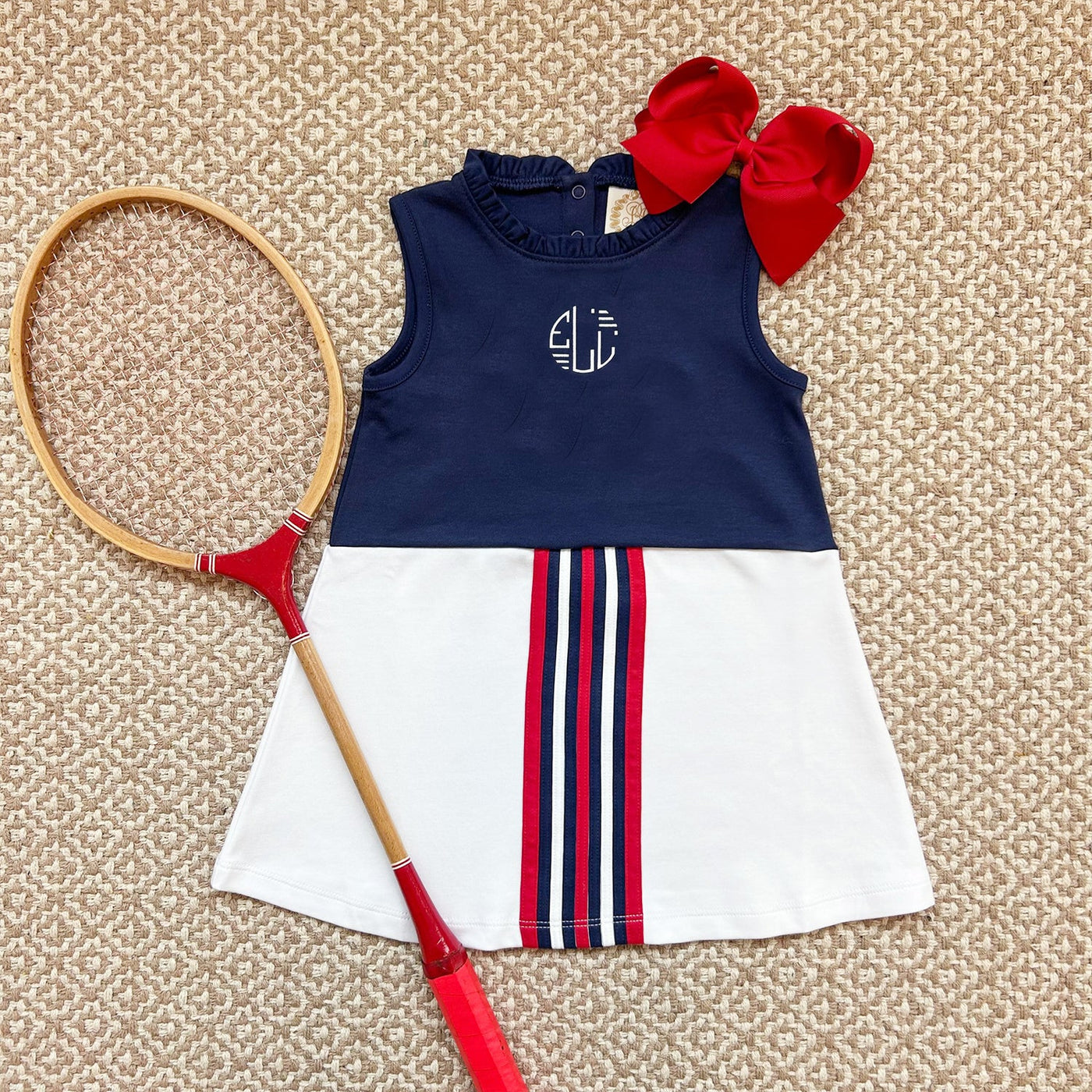 Nantucket Navy With Richmond Red And Worth Avenue White Lizzie's Luxe Leisure Dress