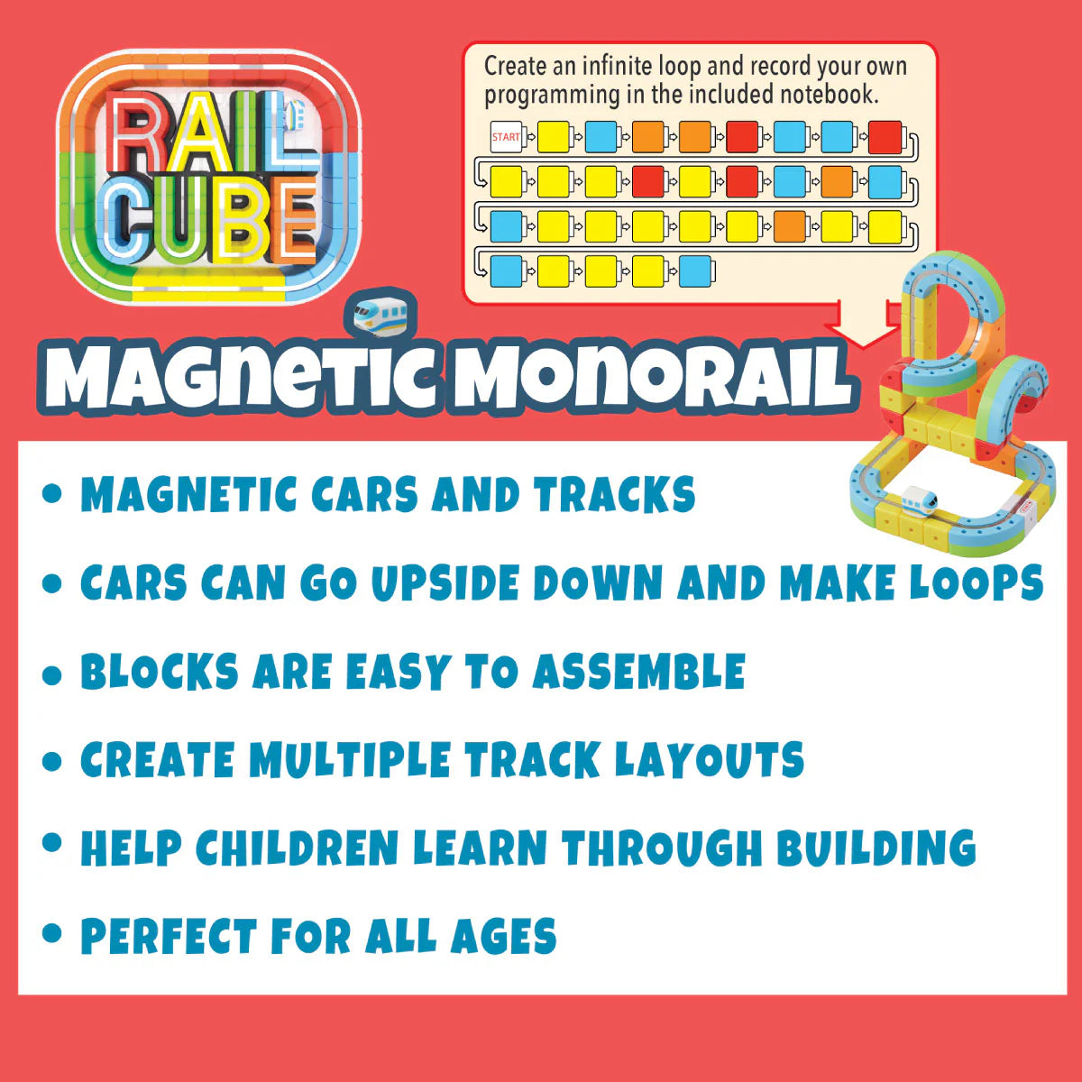 Rail Cube Magnetic Monorail Starter Set