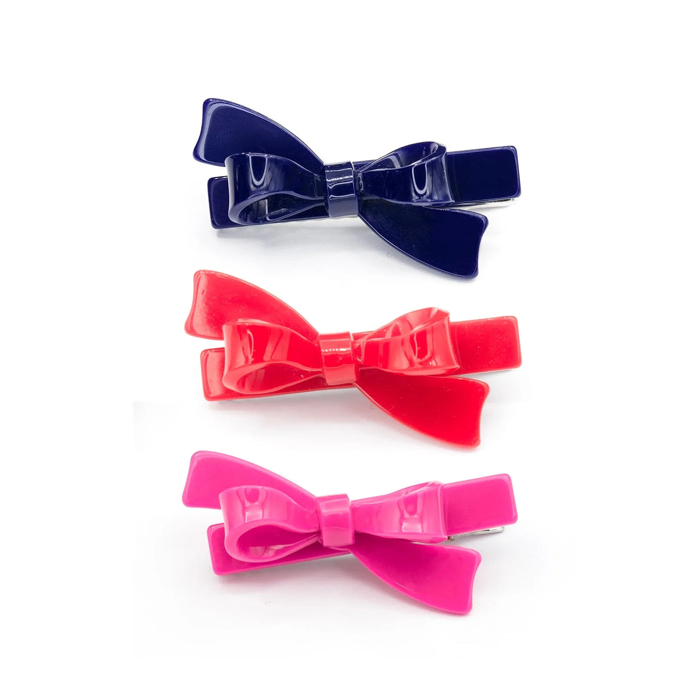Bows Red, Blue & Pink Hair Clips