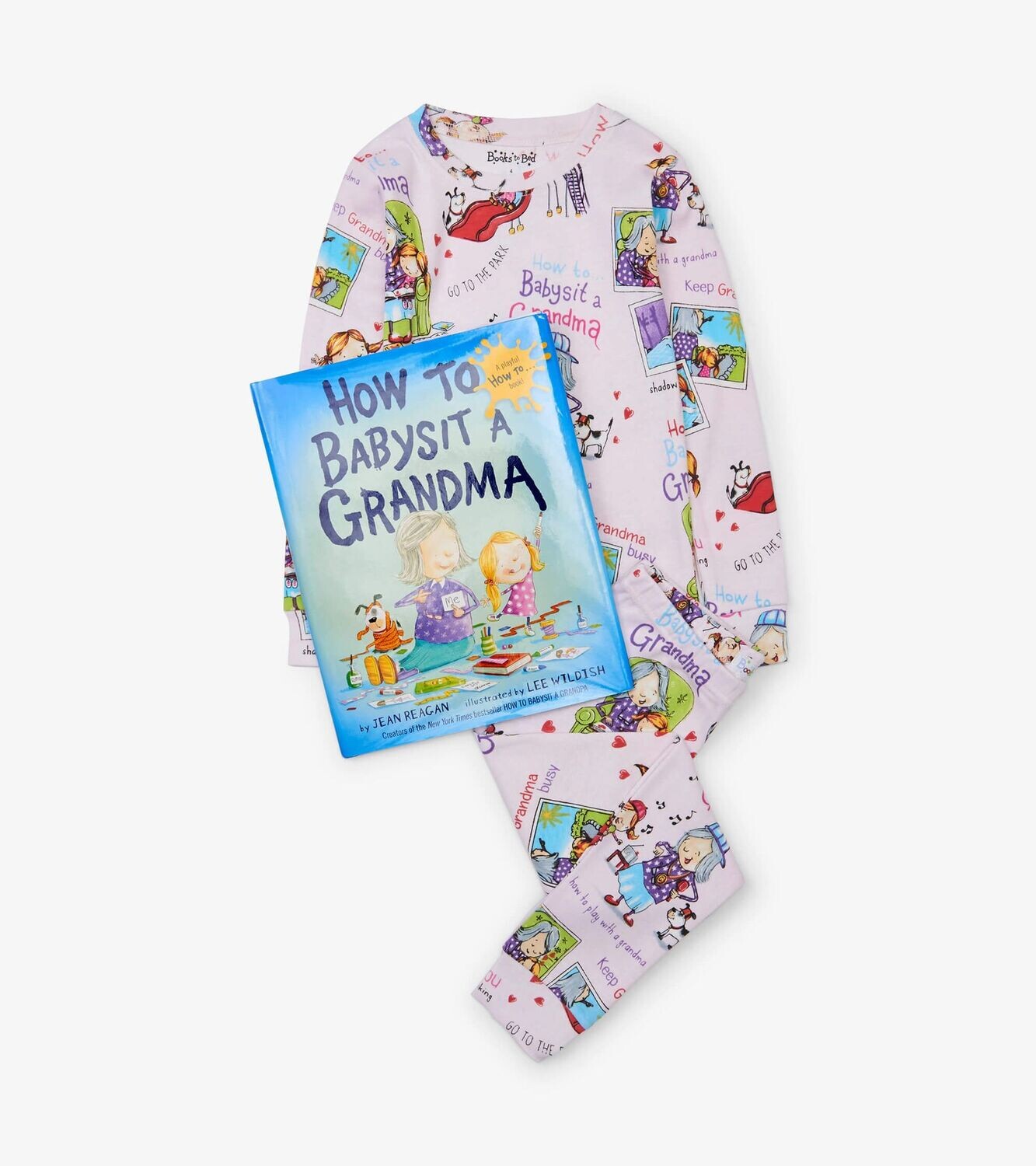 How to Babysit a Grandma Long Sleeve Pajama Set with Book