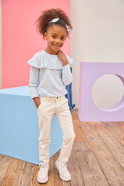 Emily Top - Pale Blue Stripe