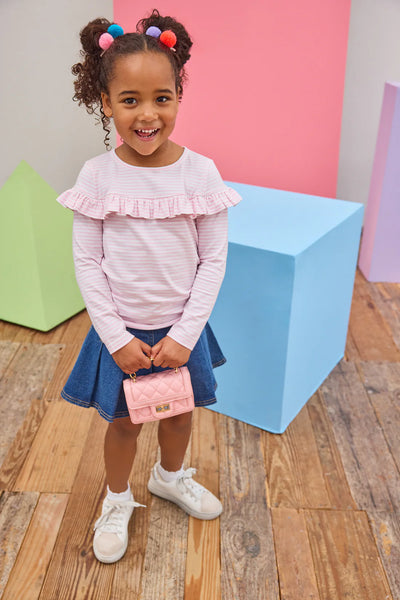 Emily Top - Pale Pink Stripe