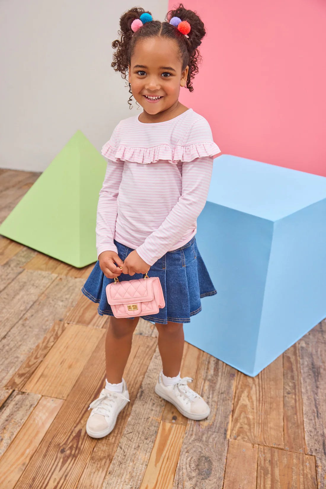 Emily Top - Pale Pink Stripe