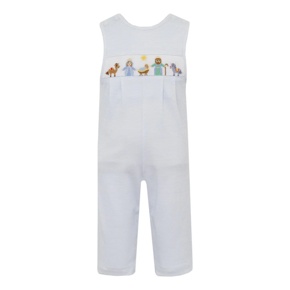 Nativity Blue Pique Long Jon Jon