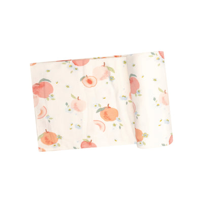 Spring Peaches Swaddle Blanket