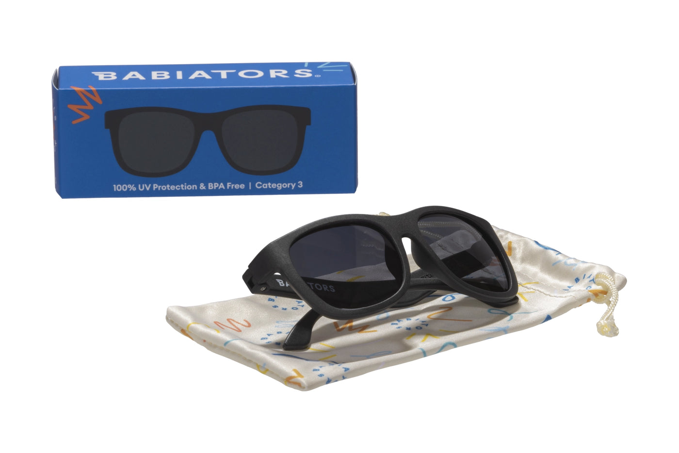 Jet Black Navigator Sunglasses